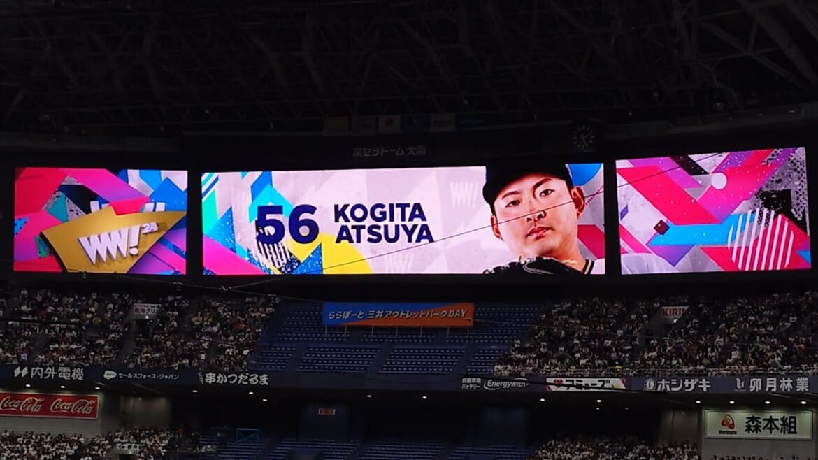 小木田敦也 投手 ｢CHEHON  RIDE ON(小木田ver)｣ 登場曲 オリックス･バファローズ 選手 ビジョン映像 PV 演出 @ 京セラドーム 2024 開幕戦 シリーズ