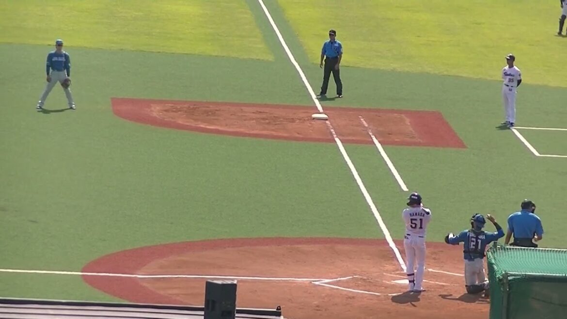 ヤクルト濵田太貴を打ち取る逹孝太（2024年6月14日 ヤクルトスワローズ対 日本ハムファイターズ）