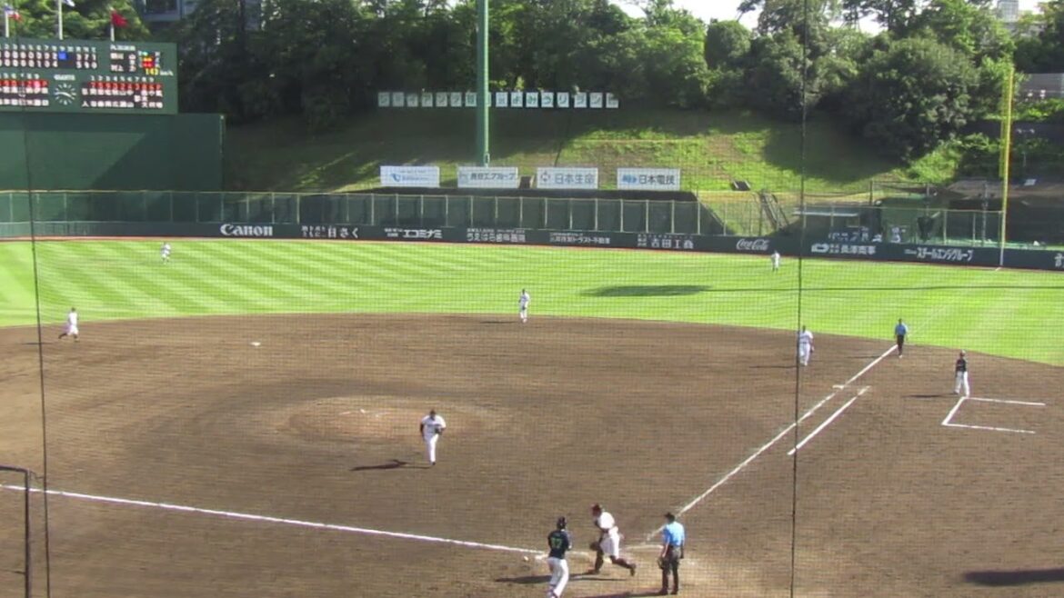 伊藤琉偉を三振で試合を締める馬場皐輔2024年5月29日 読売ジャイアンツ対ヤクルトスワローズ