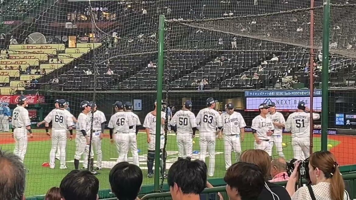 【試合前ライオンズのウォーミングアップ】ベルーナドーム　西武vs日本ハム　2024/07/09