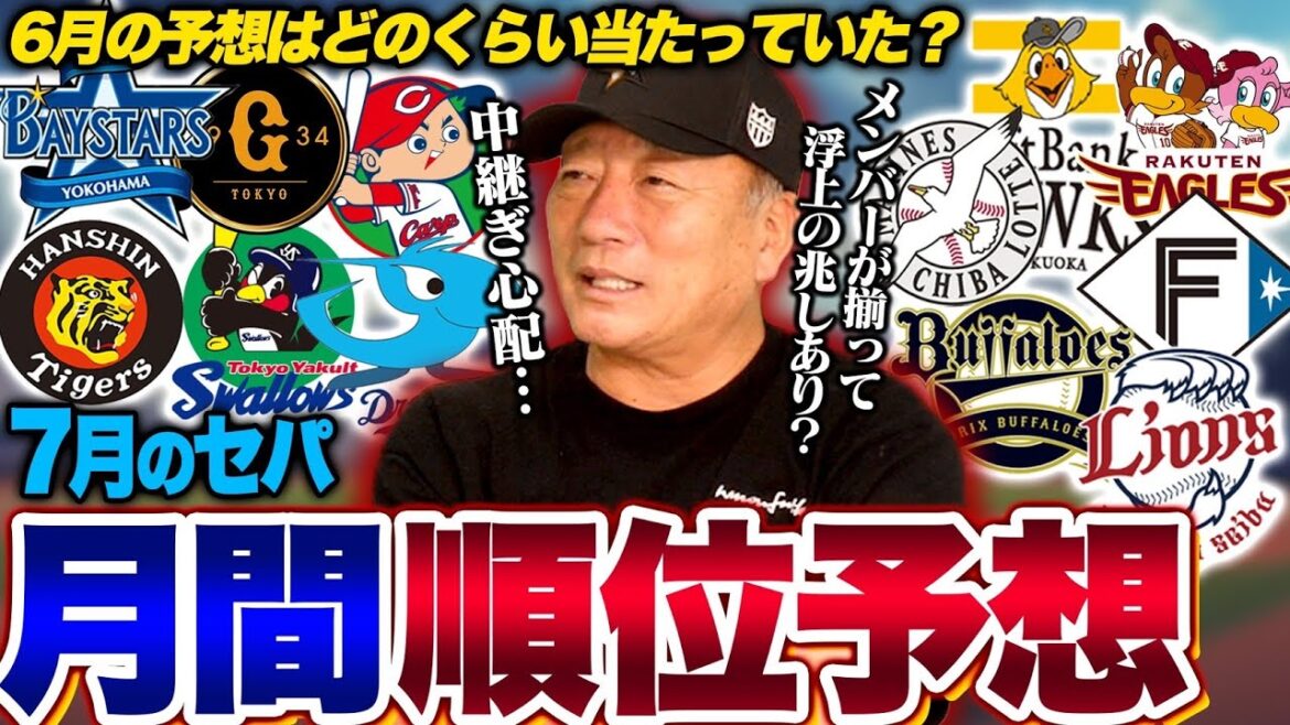 【月間順位予想】広島は1位キープできる？巨人新しい外国人は必要なのか？7月終わり抜け出すのはどこ！高木豊が予想するセパの順位予想について語ります【プロ野球】
