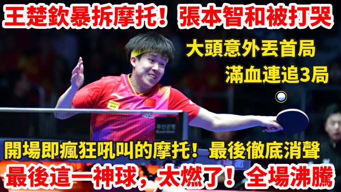狂吼無效，張本智和被打停！王楚欽大戰張本，意外丟首局，滿血連追3局，3-1暴拆摩托！從瘋狂怒吼到沈默消聲，張本智和徹底被打服！