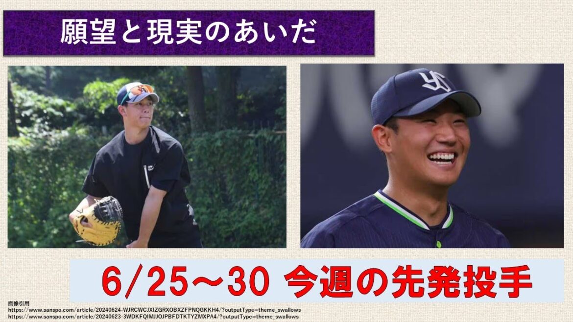 【願望と現実のあいだ】今週の先発投手について喋る　2024年6月24日