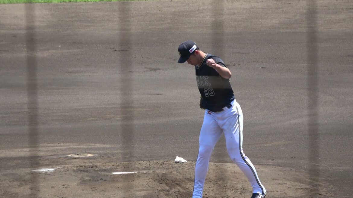 オリックスバファローズ 佐藤一磨投手 投球練習 2024/7/4 ちゅーるスタジアム