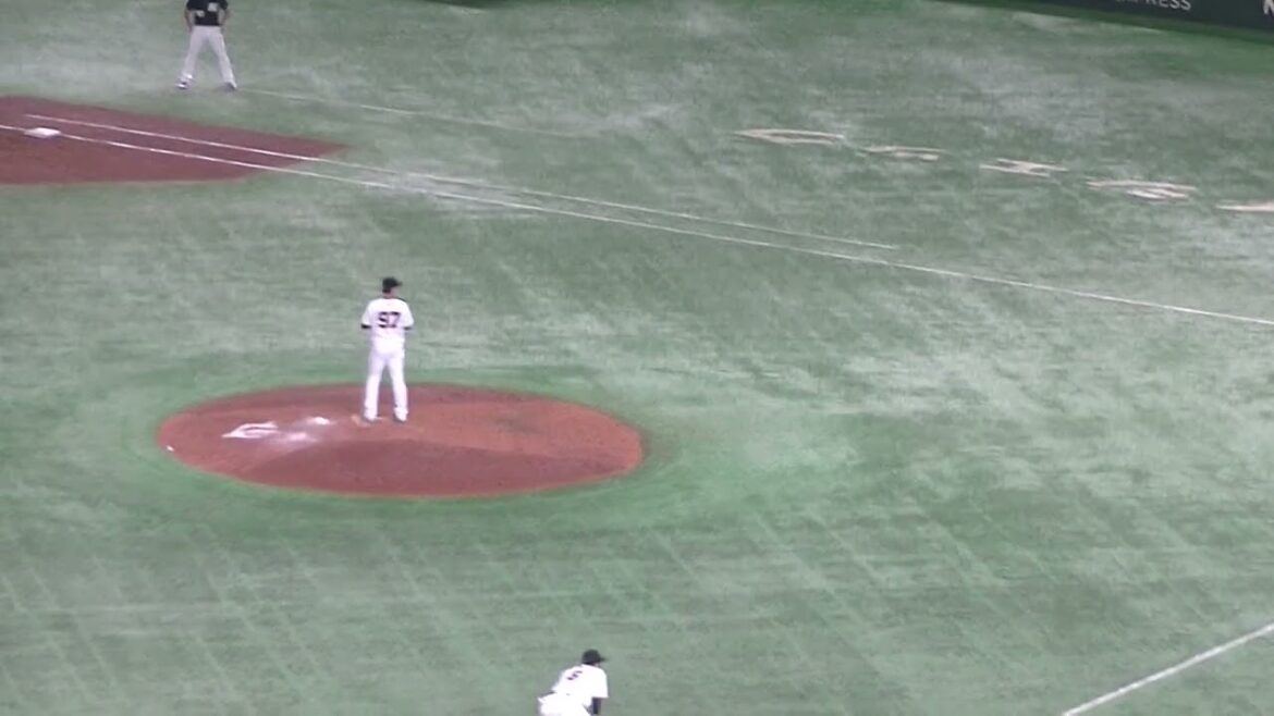 小川龍成のショートへの打球 門脇誠とれず 記録はヒット（2024年6月6日 読売ジャイアンツ対 千葉ロッテマリーンズ）