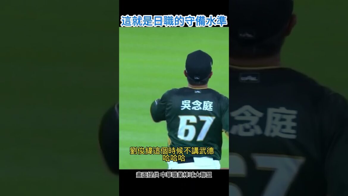 吳念庭行雲流水的守備，接傳一氣呵成，這就是日職的守備水準  #中華職棒#吳念庭  #十大好球 #baseball