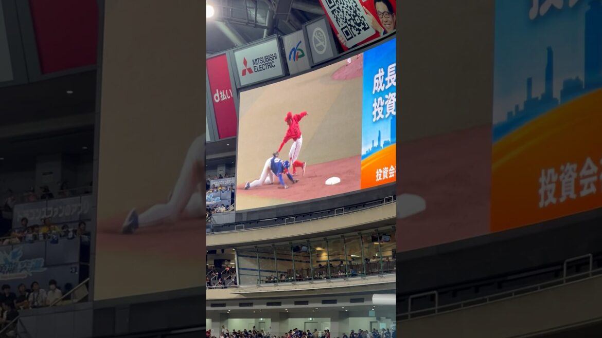 悲報😭あー〜ー💦尾田リクエストでアウト😱ドラファン激沈😅みんな尾田の盗塁に苦笑い🫨🌈ナゴヤドーム2024.6.23 広島戦2-1勝🥰板山先制点・カリステ決勝点・松山バースデー🌈 ライトドラゴンズ応援