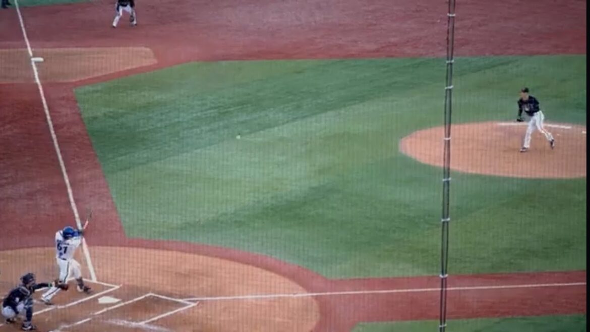 【蝦名達夫】今季2回目の先頭打者エビフライ！逆方向にかっ飛ばす甲殻打法！(2024.6.5/横浜スタジアム）