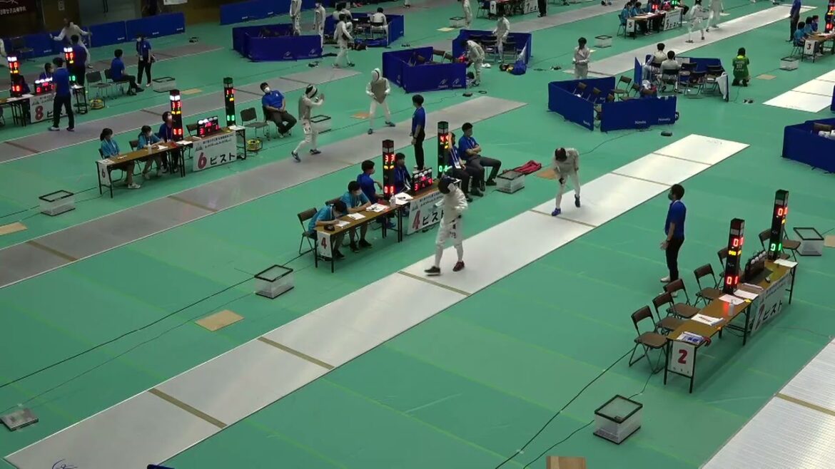2021年IH フェンシング 男子 フルーレ 予選7プール 和住壮馬 金沢西(石川) vs 山口翔大 翔陽(熊本)