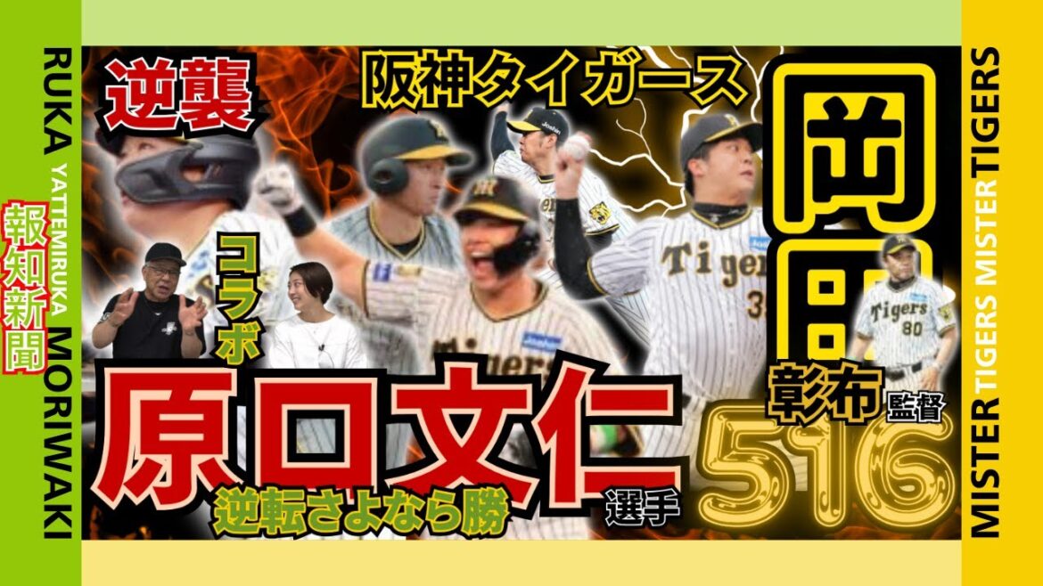 【 掛布雅之 阪神タイガース × 報知新聞 森脇瑠香 記者 近況振り返り 】恒例コラボ 第8弾 原口文仁 選手 さよならタイムリー ８月の逆襲・・・岡田彰布監督㊗️516勝 阪神タイガース歴代監督１位