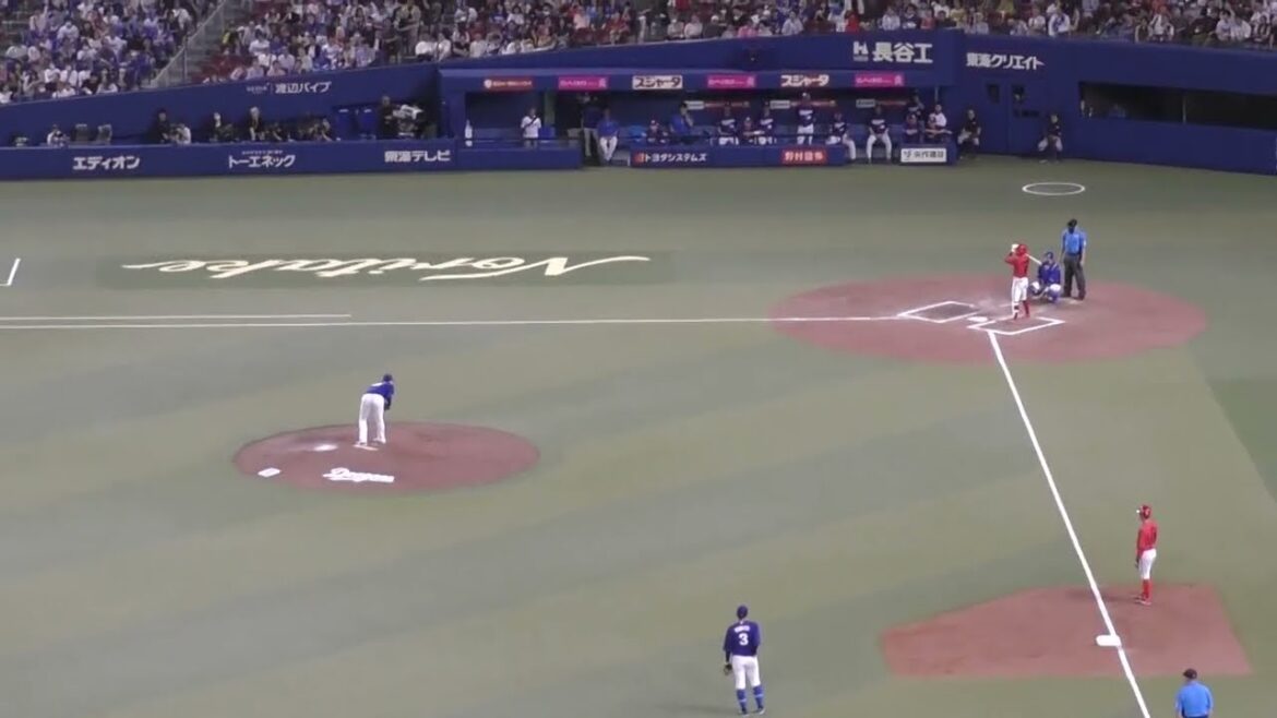 立浪監督のピンチの斉藤の投手交代失敗　（当然現地のファンは何が起きたか理解できず不穏な空気だけが流れた）　2024年6月23日(日)　中日 - 広島 10回戦