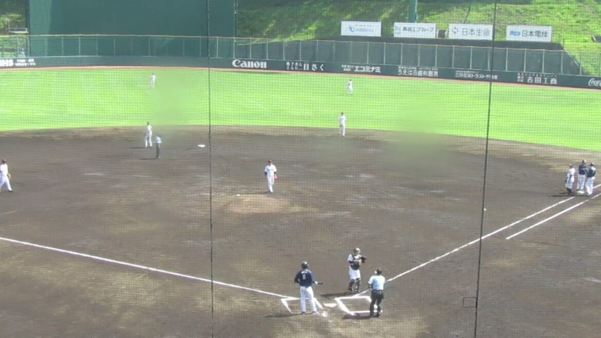 ジャイアンツ笠島尚樹がSUBARU藤原龍之介にヒット打たれた後 小玉佳吾に死球＜読売ジャイアンツ対SUBARUプロアマ交流戦2024年7月3日＞