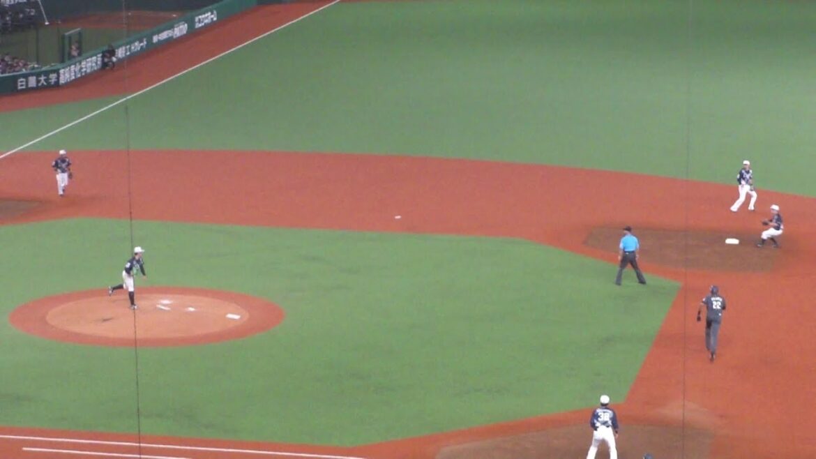 西武 隅田知一郎のキャッチによる、143のダブルプレー　西武 vs ロッテ　2024年7月6日(土) ベルーナドーム