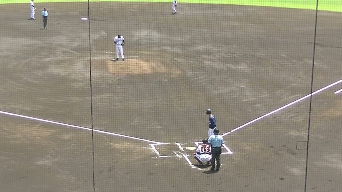 SUBARU　山田知輝を打ち取る巨人 直江大輔　2024年7月3日 読売ジャイアンツ3軍 対 SUBARU