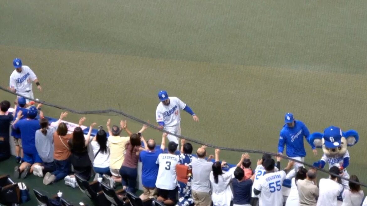 今日のヒーロー梅津晃大　板山祐太郎　福永裕基がファンの声援に応えドーム一周　中日ドラゴンズVS広島東洋カープ　2024/07/06