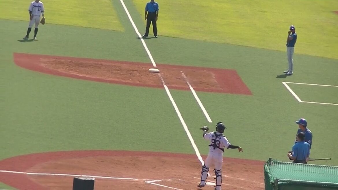 日ハム古川裕大をセンターフライに打ち取り見事セーブのヤクルト丸山翔大（2024年6月14日 ヤクルトスワローズ対 日本ハムファイターズ）