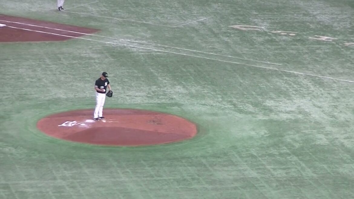 岡本和真を三振にとる西野勇士（2024年6月6日 読売ジャイアンツ対 千葉ロッテマリーンズ）