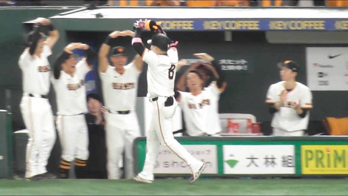 最高の1番打者！巨人丸選手,流れを変える起死回生の同点弾！ベンチ全員丸ポーズでお出迎え！巨人vsDeNA 8回裏