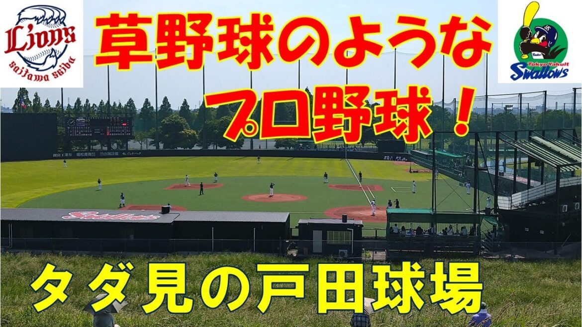 ヤクルト戸田球場 土手からタダ見！スタメン年俸対決も！