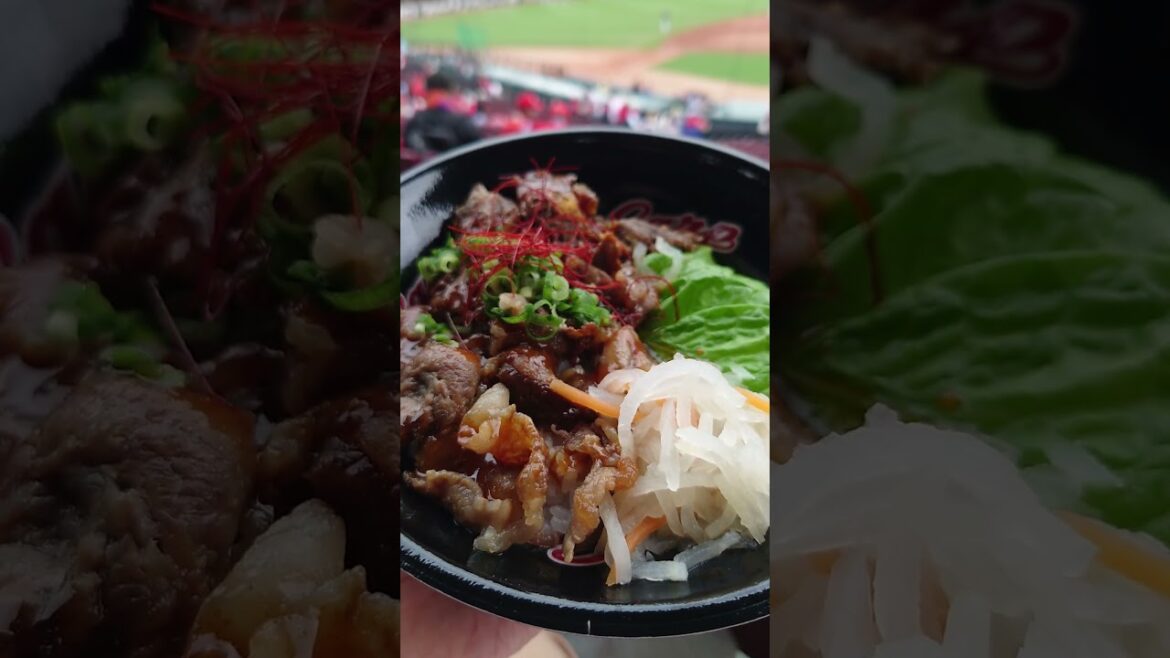 【ズム散歩】和牛焼肉丼“極“　お値段ナント！ビールたったの3杯分！  #shorts   #選手プロデュースメニュー  #野間峻祥