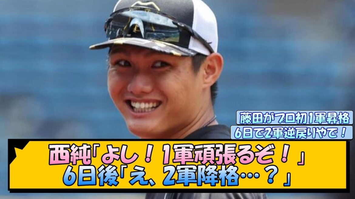 【阪神】西純「よし！1軍頑張るぞ！」6日後「え、2軍降格…？」【なんJ/2ch/5ch/ネット 反応 まとめ/阪神タイガース/岡田監督/西純矢/藤田健斗】