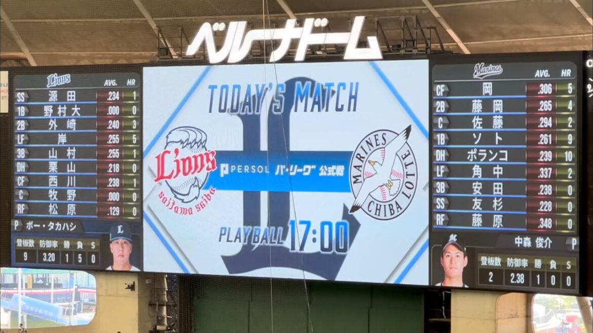 202400707　　Pacific League　SAITAMA SEIBU LIONS vs CHIBA LOTTE MARINES　　パ・リーグ公式戦　埼玉西武 vs 千葉ロッテ　ベルーナ