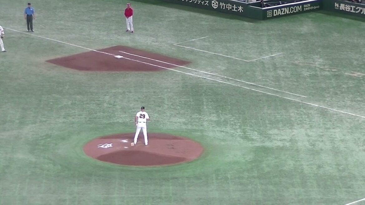 二俣翔一を空振り三振にとるグリフィン【読売ジャイアンツ対 広島カープ2024年6月29日】