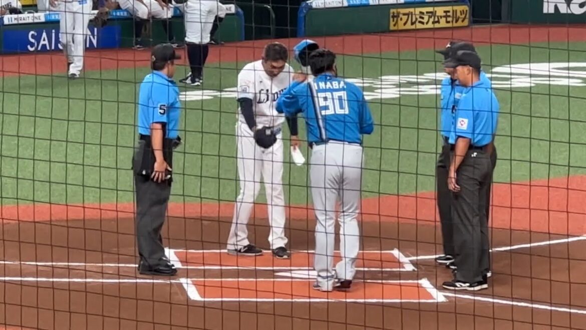 メンバー表交換→ ライオンズ試合開始スタメン選手登場【西武vs日本ハム】2024/7/3 「稲葉篤紀二軍監督 休養発表」は何だったのか…⁉︎