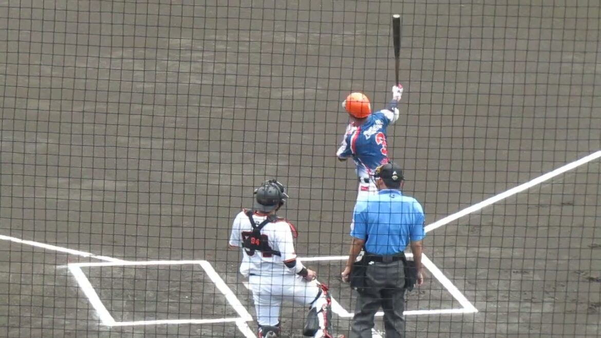 オイシックス田中俊太バッティングフォーム＜読売ジャイアンツ対オイシックス新潟アルビレックスBC 　2024年7月9日＞