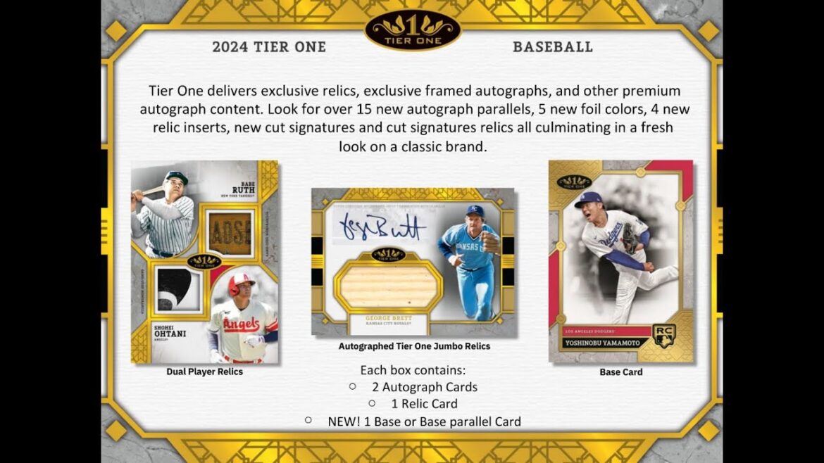 BGB1475 + BGB1476 MLB 2024 TOPPS TIER ONE BASEBALL GROUP BREAKS 大谷翔平　山本由伸 Shohei Ohtani 野球カード ボックス開封
