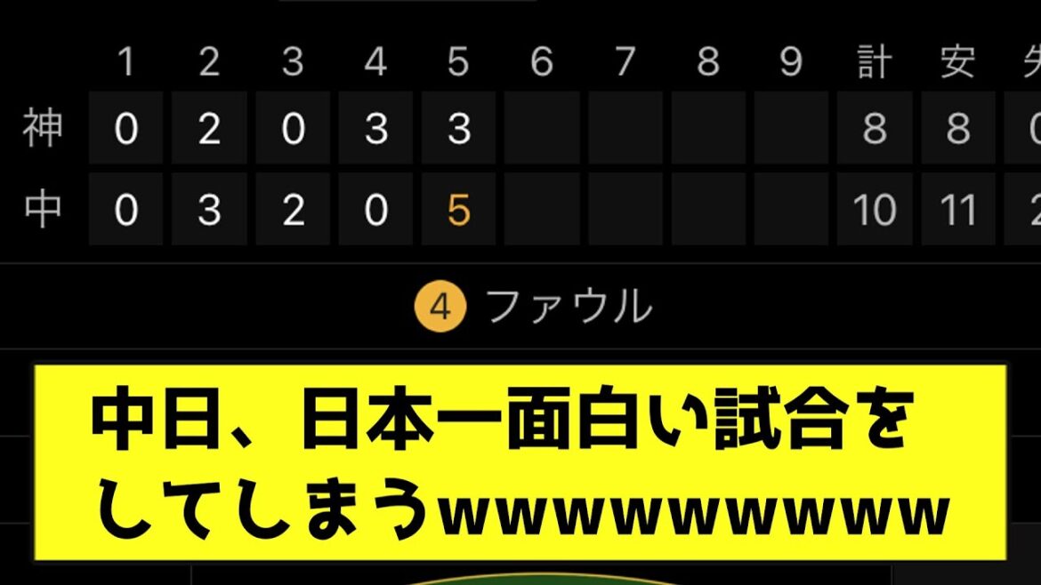 中日、日本一面白い試合をしてしまうwwwwwwwww【なんJ反応】 中日、日本一面白い試合をしてしまうwwwwwwwww【なんJ反応】