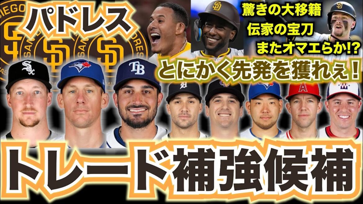 【MLB】パドレスのトレード補強候補！7月末の期限迫る！