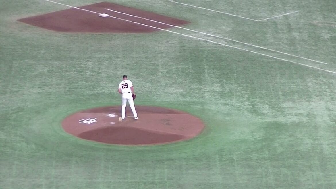 會澤翼を見逃し三振にとるグリフィン【読売ジャイアンツ対 広島カープ2024年6月29日】