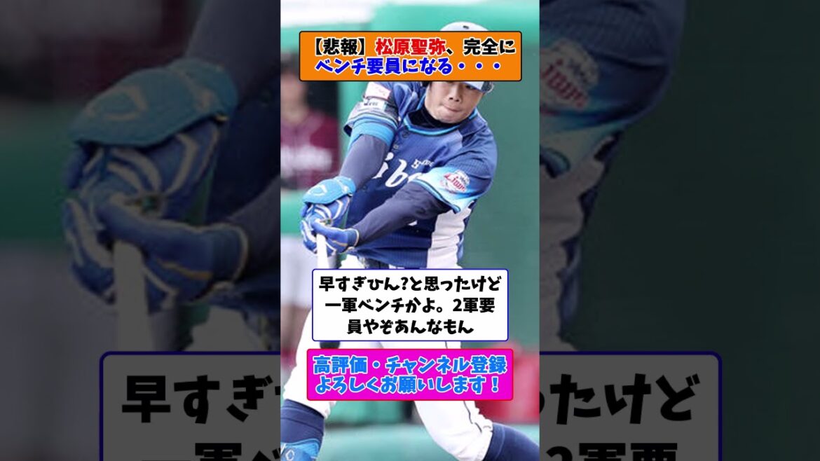 【悲報】松原聖弥、完全にベンチ要員になる・・・【2ch 5ch】【なんJ なんG反応】【野球スレ】#shorts 【悲報】松原聖弥、完全にベンチ要員になる・・・【2ch 5ch】【なんJ なんG反応】【野球スレ】#shorts