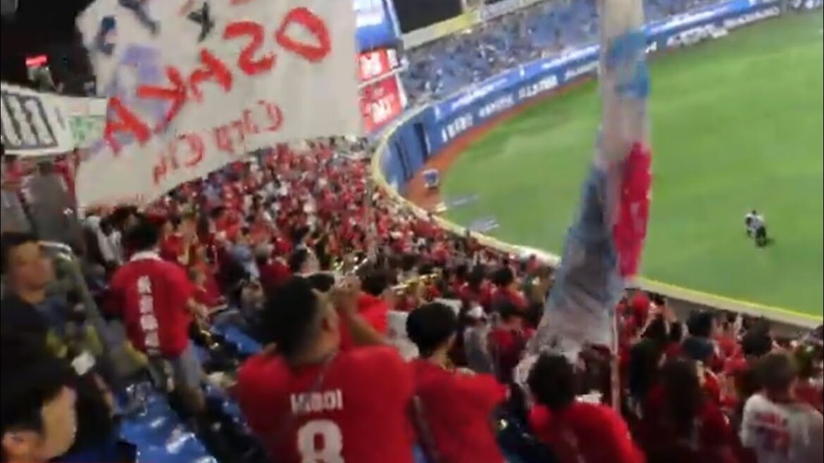 カープ外野ビジター勝利の二次会🎺 選手にエール シャイナー⇒森下⇒栗林⇒森浦　よくやった❗よくやった❗カープ