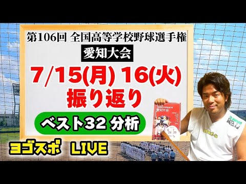 第106回全国高校野球選手権愛知大会7/15(月)・7/16(火) 第106回全国高校野球選手権愛知大会7/15(月)・7/16(火)