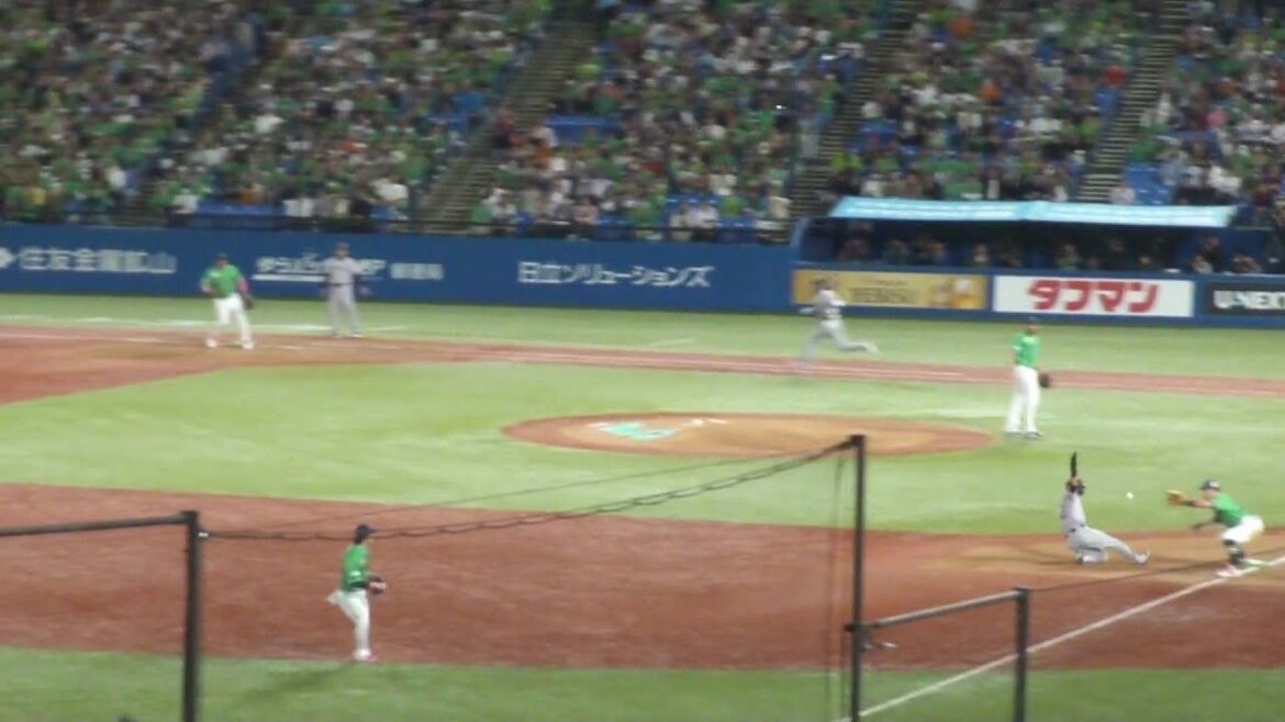 ヤクルト 長岡秀樹 ナイスプレー 3塁ホースアウト　ヤクルト vs 巨人　2024年5月12日(日)