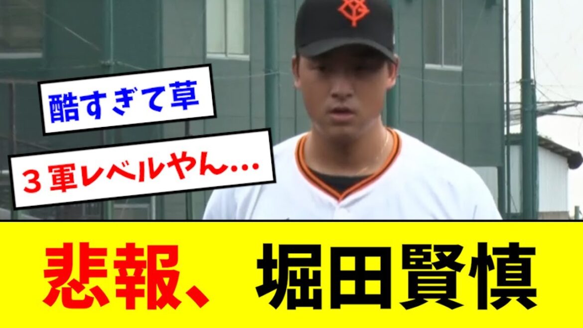 【酷い】堀田賢慎、３軍レベルの投手になるwwwwww