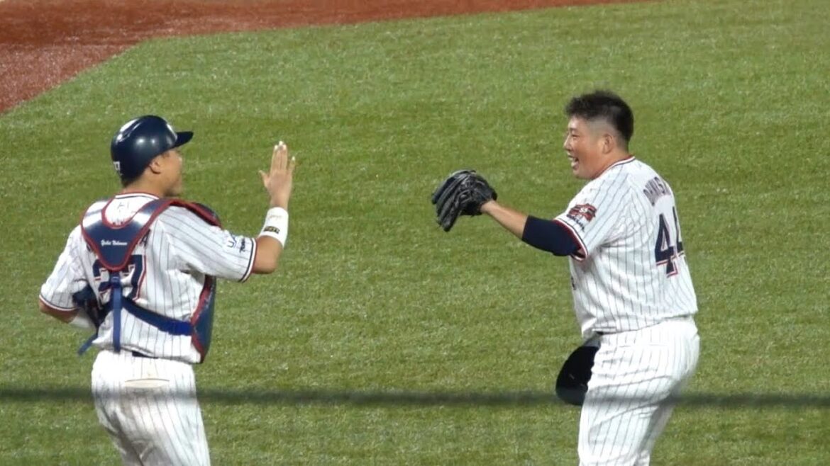 大西広樹が締めた！笑顔が見られて主は嬉しい！勝利のハイタッチ！東京ヤクルトスワローズ 2024/07/20