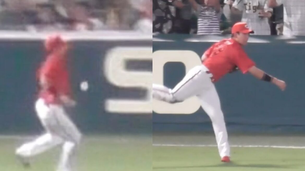 野間峻祥が阪神前川の右飛をまさかの落球も、一塁走者佐藤輝がライトゴロ二塁封殺される！2024年7月20日