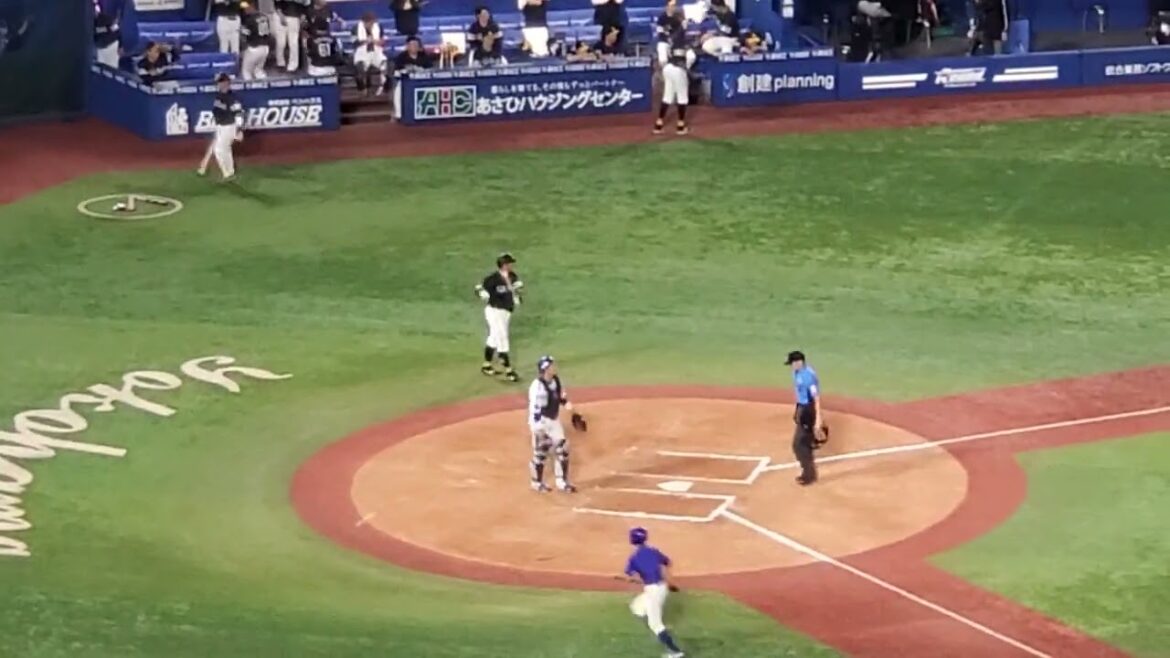 20240607　ベイスターズファンも拍手！　代打 嶺井博希が打席へ向かう　8回表　福岡ｿﾌﾄﾊﾞﾝｸﾎｰｸｽ@横浜ｽﾀｼﾞｱﾑ･ｳｨﾝｸﾞ席(BAY SIDE) ﾊﾏｽﾀ  日本生命ｾ･ﾊﾟ交流戦