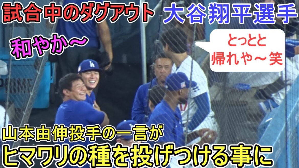 試合中のダグアウトで山本由伸投手が大谷翔平選手に絡んでくる⁉【大谷翔平選手】対ボストン・レッドソックス～シリーズ初戦～Shohei Ohtani vs Red Sox 2024