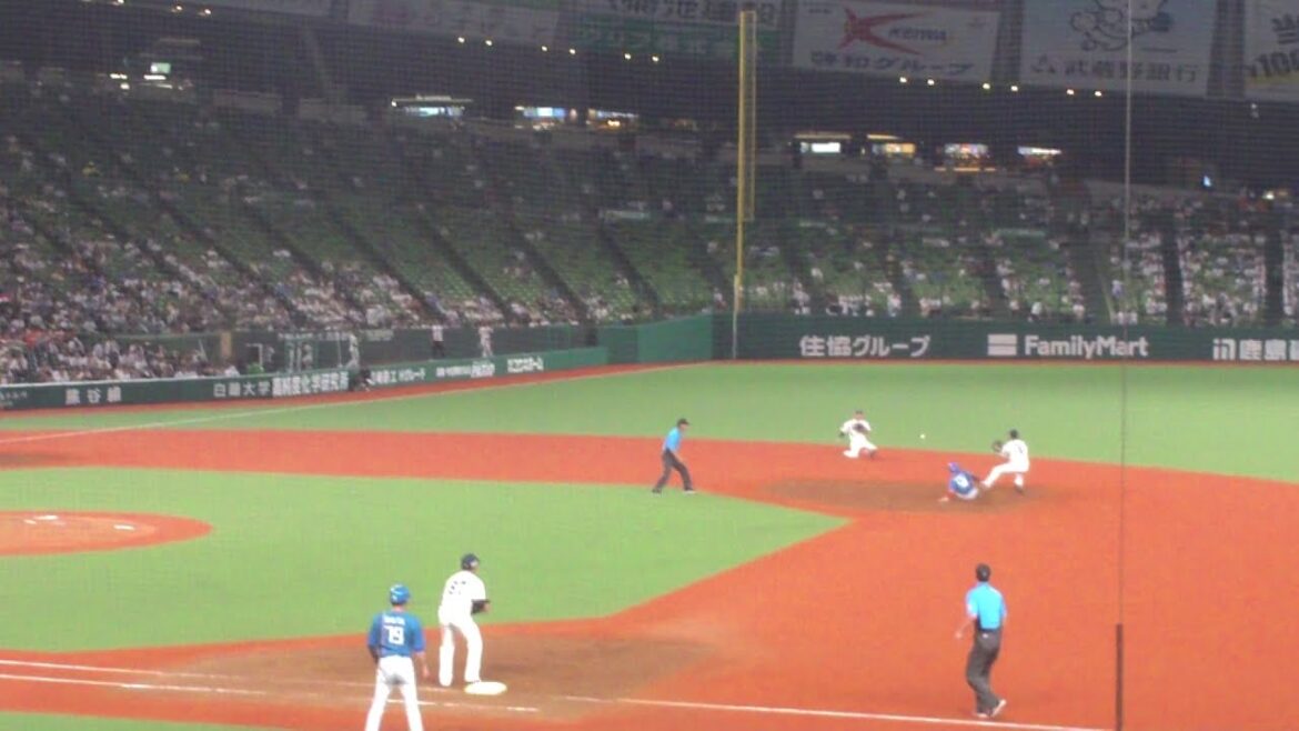 日本ハム 万波中正 ショートゴロのゲッツー崩れで1点勝ち越し 五十幡亮汰の好走塁によるナイスプレー　西武 vs 日本ハム　2024年7月9日(火) ベルーナドーム