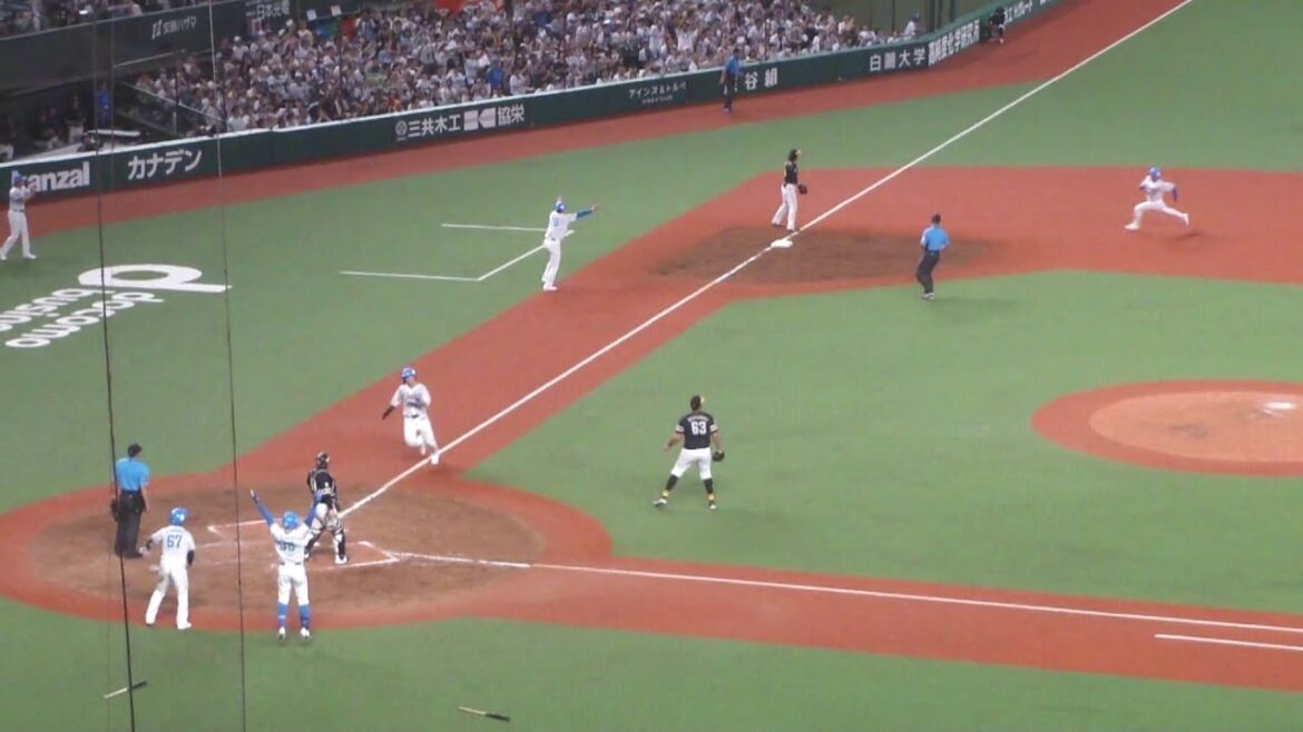 埼玉西武ライオンズ 8回裏に2点勝ち越しの攻撃　鈴木将平・野村大樹のデッドボール、外崎修汰の2点タイムリーツーベースヒットなど　西武 vs ソフトバンク　2024年7月20日(土) ベルーナドーム