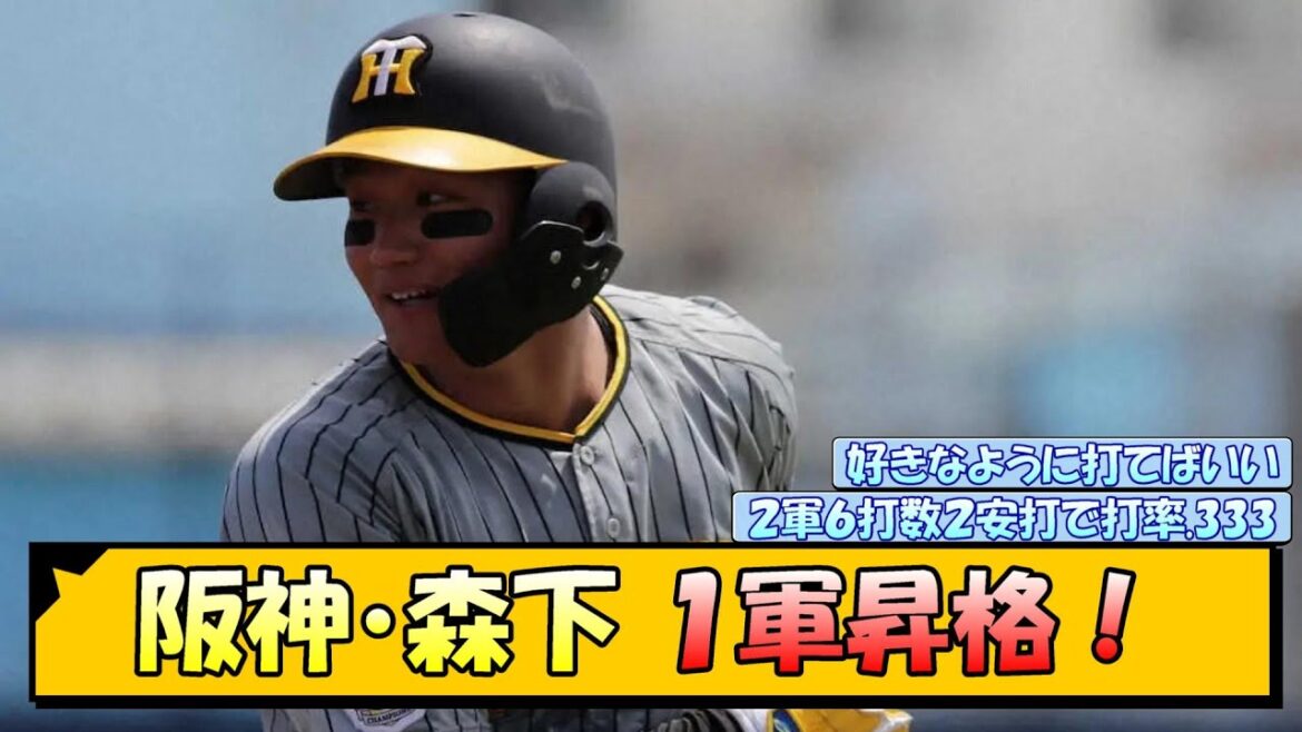 阪神・森下 １軍昇格！【なんJ/2ch/5ch/ネット 反応 まとめ/阪神タイガース/岡田監督/森下翔太】