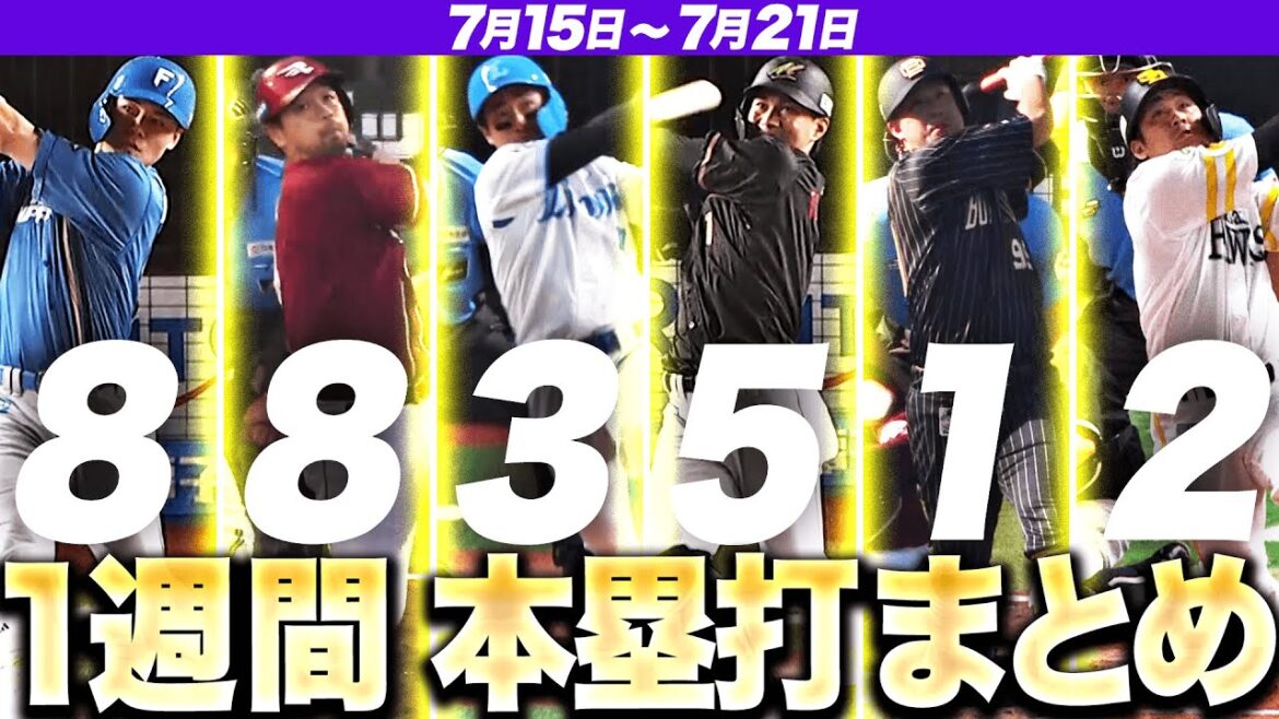 Pacific-League: 【7/15-7/21】本塁打“全27弾”まとめ【F8E8L3M5B1H2】 【7/15-7/21】本塁打“全27弾”まとめ【F8E8L3M5B1H2】