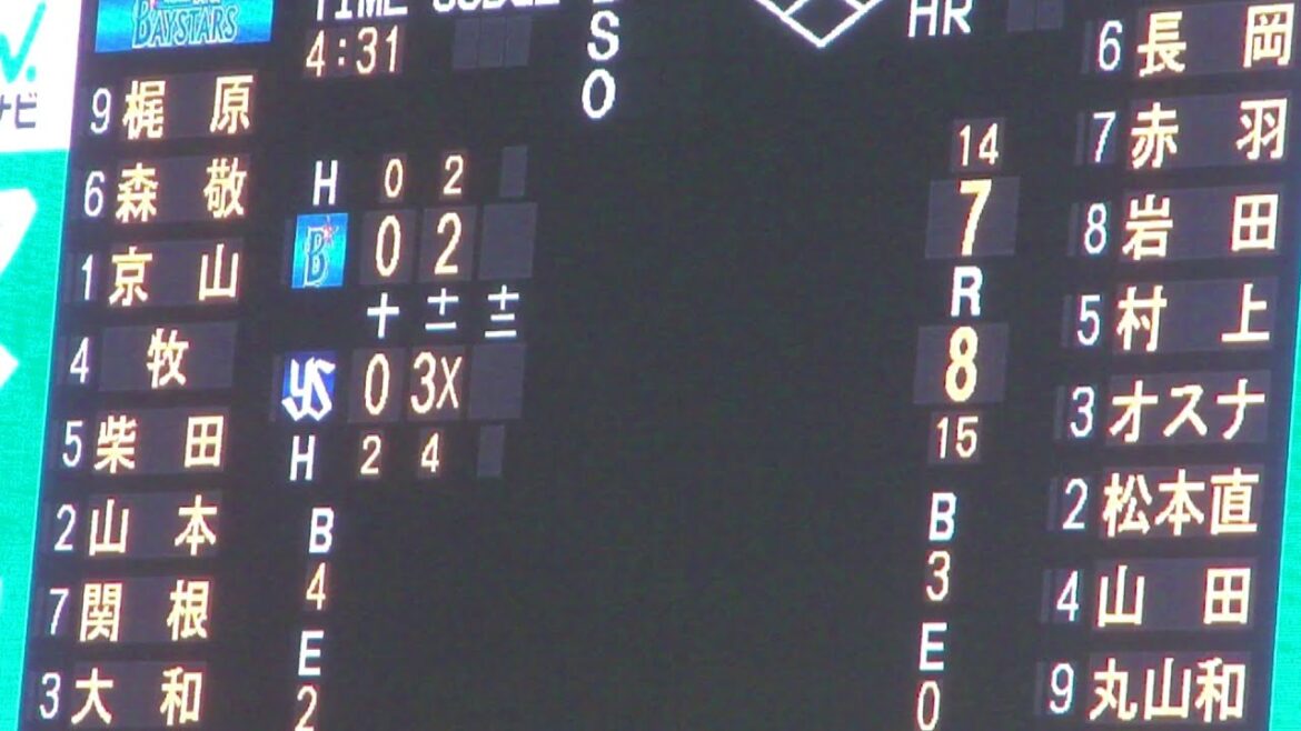 東京ヤクルトスワローズ 延長11回裏に一挙3点で逆転サヨナラ勝ちの攻撃　長岡秀樹の同点タイムリー、オスナのサヨナラタイムリーなど　ヤクルト 8x - 7 DeNA　2024年7月21日(日) 神宮球場