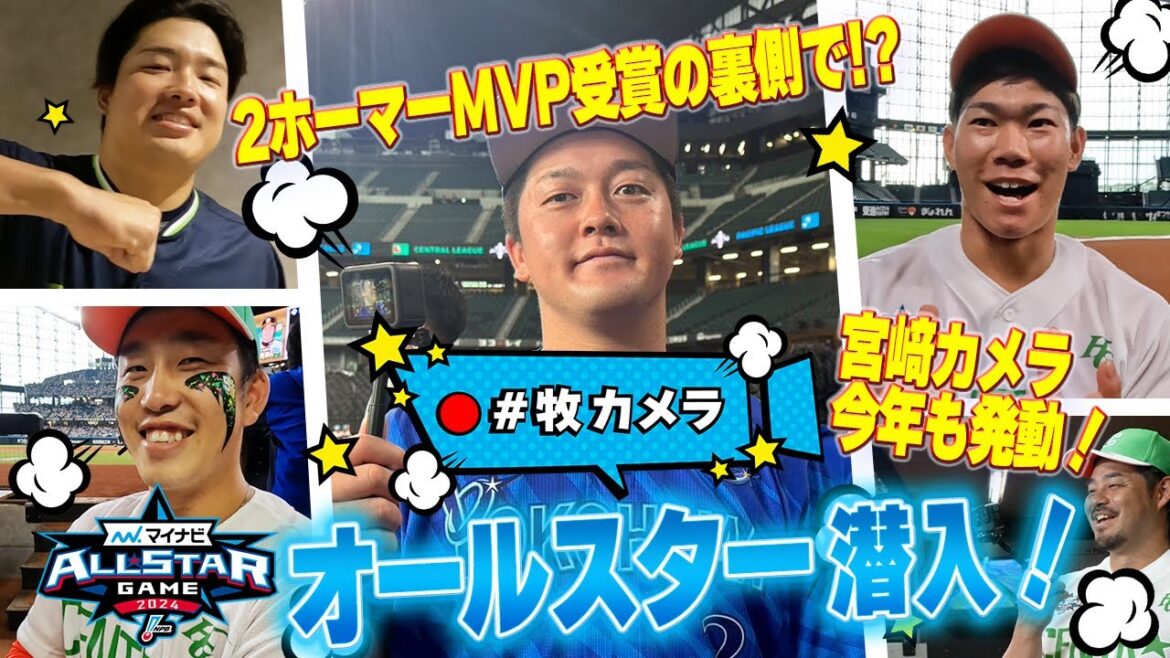【1年ぶりのお待ちかね！】牧カメラがオールスターゲーム2024の舞台裏で発動！！今年も宮﨑カメラや村上カメラも発動！？【Day1】