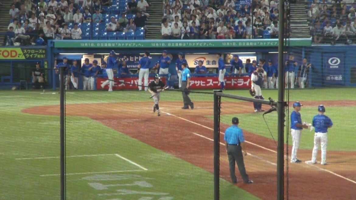 DeNA 柴田竜拓 タイムリーヒット　ヤクルト vs DeNA　2024年7月19日(金) 神宮球場