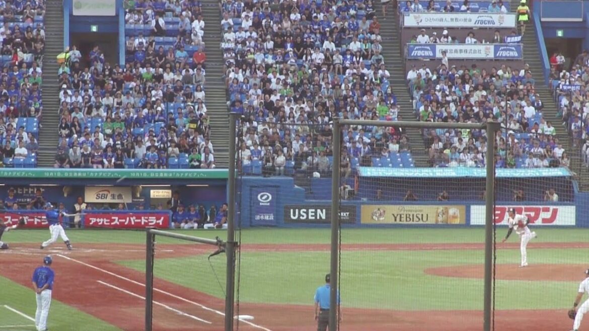 DeNA 宮﨑敏郎 勝ち越しホームラン 第8号 2者連続ホームランの2本目　ヤクルト vs DeNA　2024年7月21日(日) 神宮球場
